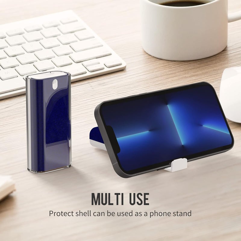 CLICK CLEAN Touchscreen Mist Cleaner, Screen Cleaner, All in One Screen Cleaner Spray with Microfiber and Phone Stand for All Phones, Laptop and Tablet Screens (Dark Blue) - Image 4